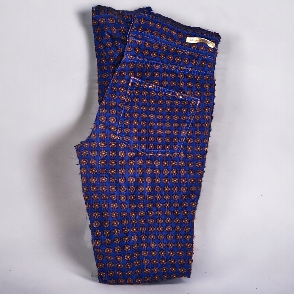 Anthro Pilcro and the Letterpress Serif Medallion Corduroy Skinny Pants-Size 25